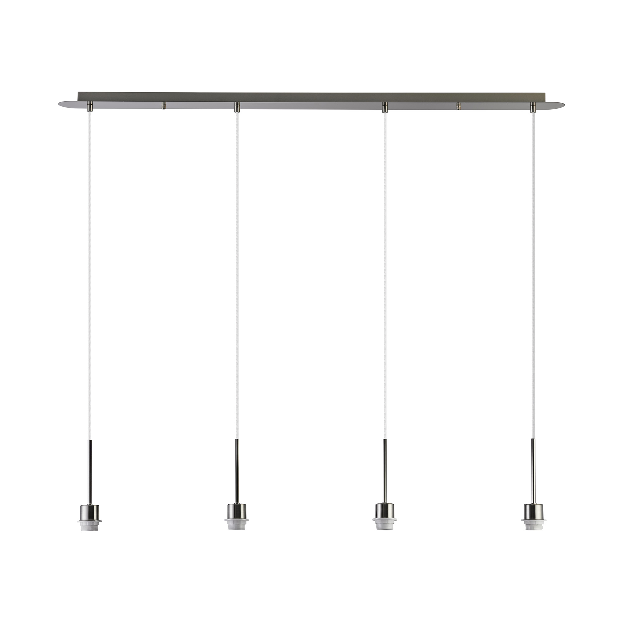 D0908SN  Carrie Satin Nickel 4 Light Linear E27 Universal Pendant